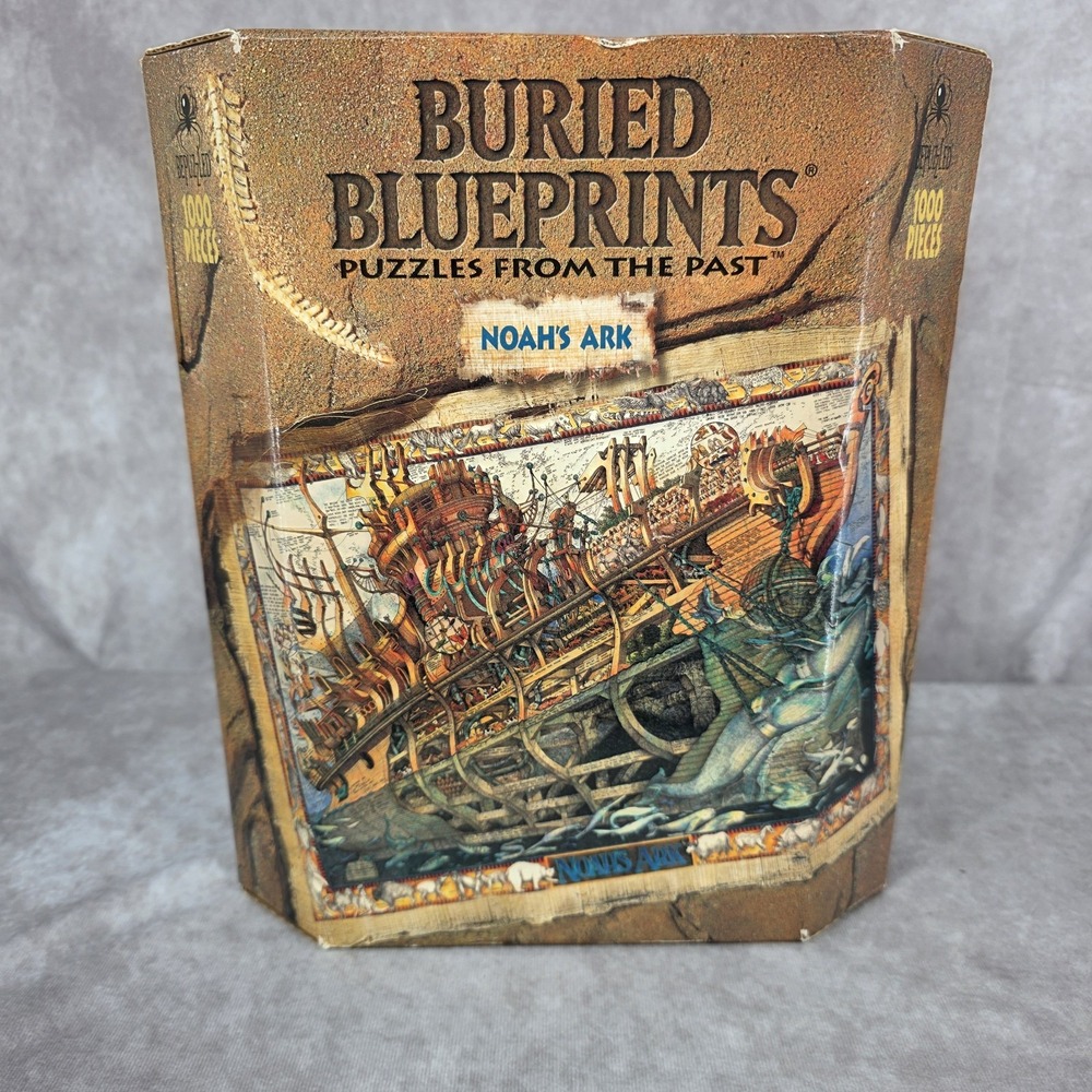 BePuzzled Noah's Ark 1000pc Puzzle Buried Blueprints Puzzles From The Past 1993